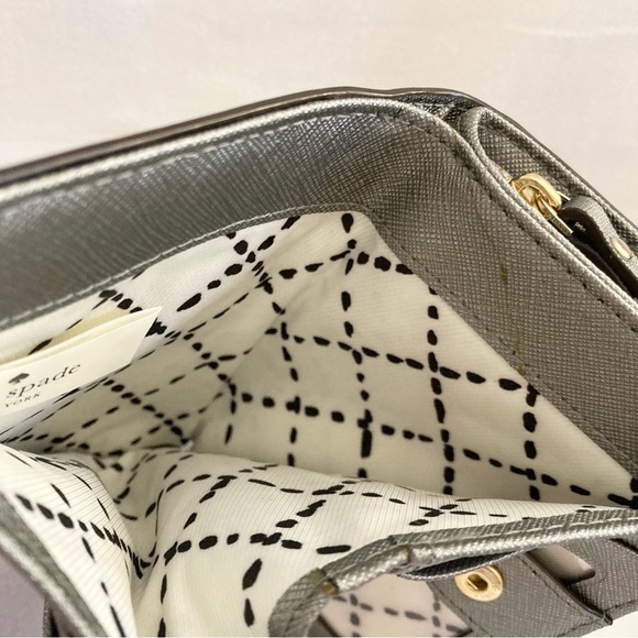 Kate Spade Set Matching Metallic Saffiano Leather Crossbody/Handbag + Wallet - Picture 15 of 16